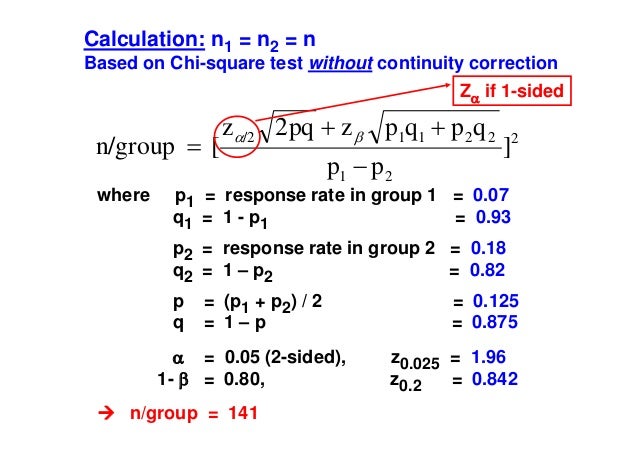 Sample size estimation