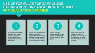 Case Sample Calculation Sample size estimation | PPTX