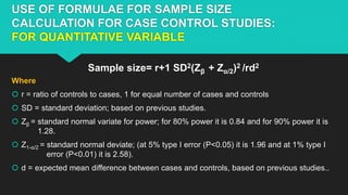 Sample Size Calculation Using Alpha Beta R Sample size estimation | PPTX