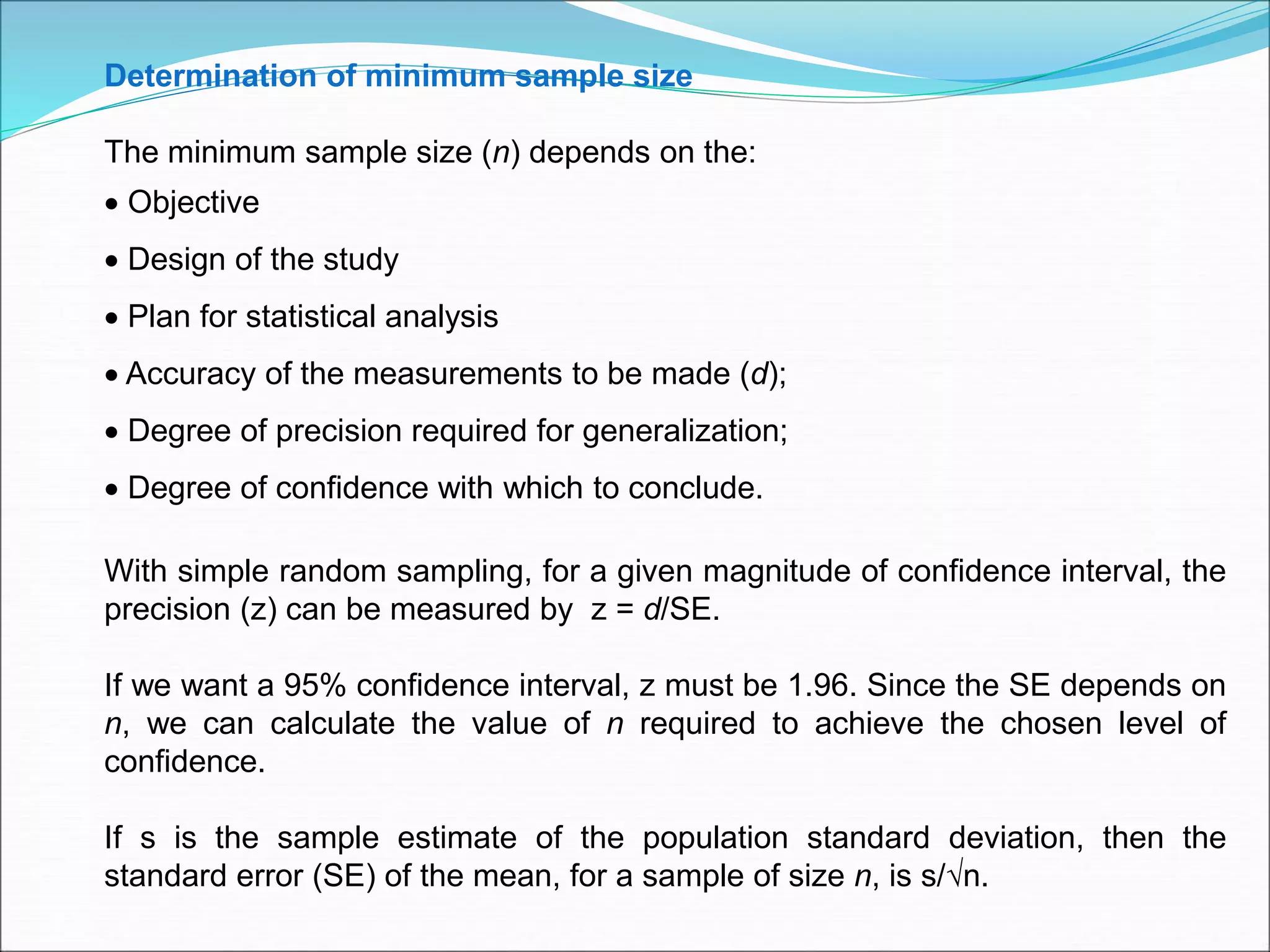 Sample size estimation | PPT
