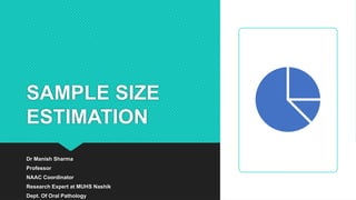 Sample size estimation in health research | PPTX