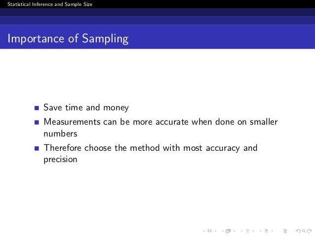 a lecture on sample size and statistical inference for health researc why is sample size important
