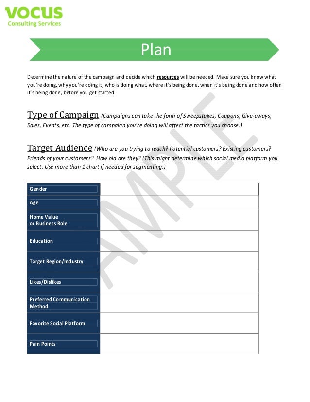 sample social media campaign templates social media campaign templates