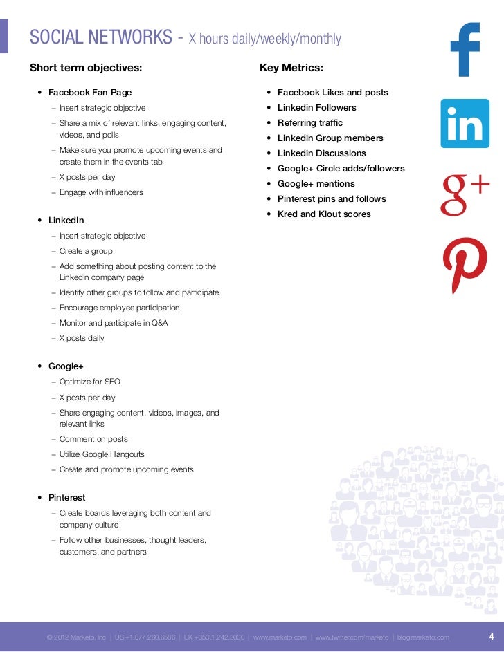 sample social media tactical plan