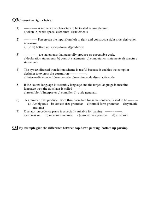 samples of competitive examination questions part i are normally expressed in the form of rules
