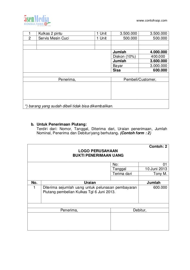 CONTOH SOP ACCOUNTING