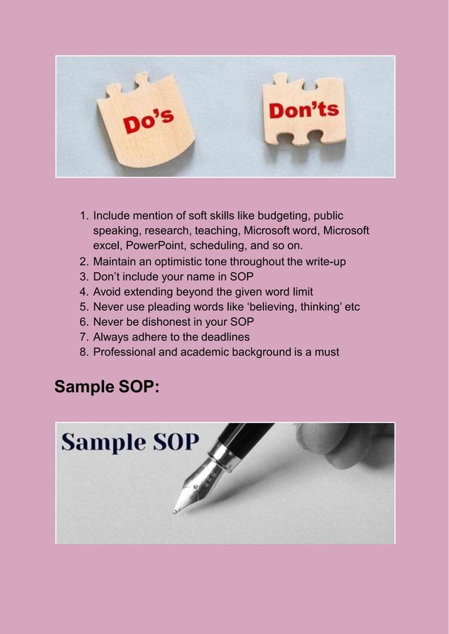 Student Sop Sample Sample SOP For Undergraduate Students Admission And How To Write It.pptx