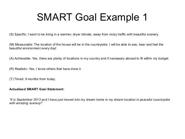 samples smart goals goal examples