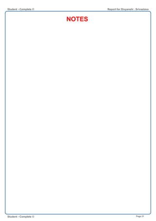 NOTES
Student - Complete © Report for Divyanshi . Srivastava
Student - Complete © Page 21
 