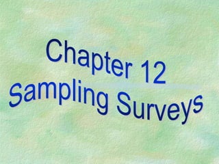 Sample surveys