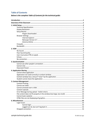 Sample Technical Guide | PDF