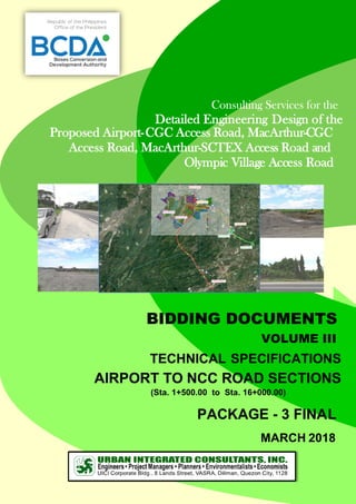 Sample Technical Specifications for ROAD projects | PDF