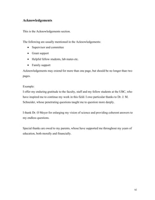 Sample thesis template34504 | DOC