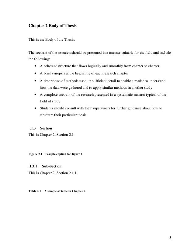 Thesis chapter 2 outline