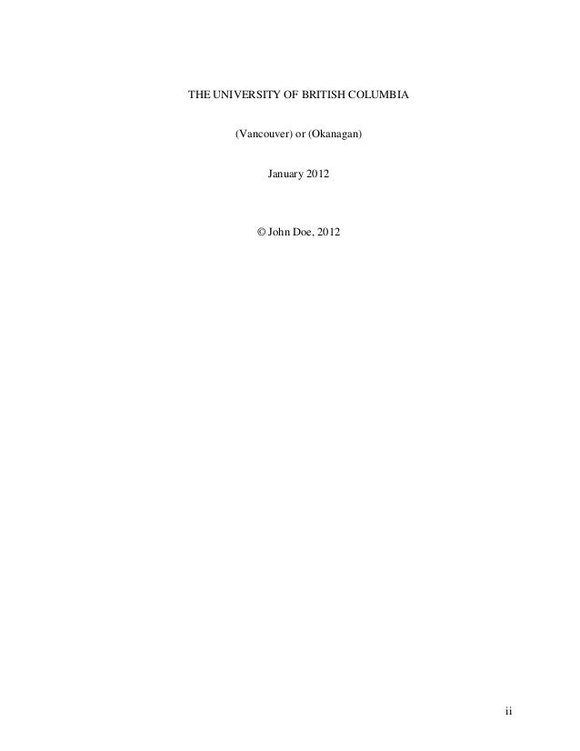 Master thesis ubc