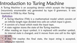 Sample Turing Machines inFormal Languages.pptx