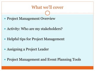 Project Management 101 | PPTX