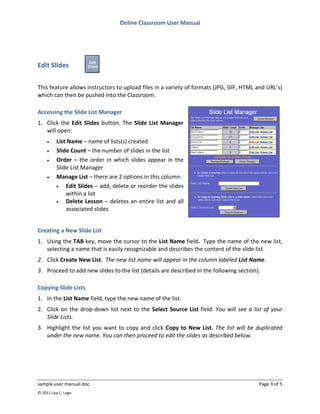 Sample User Manual | PDF