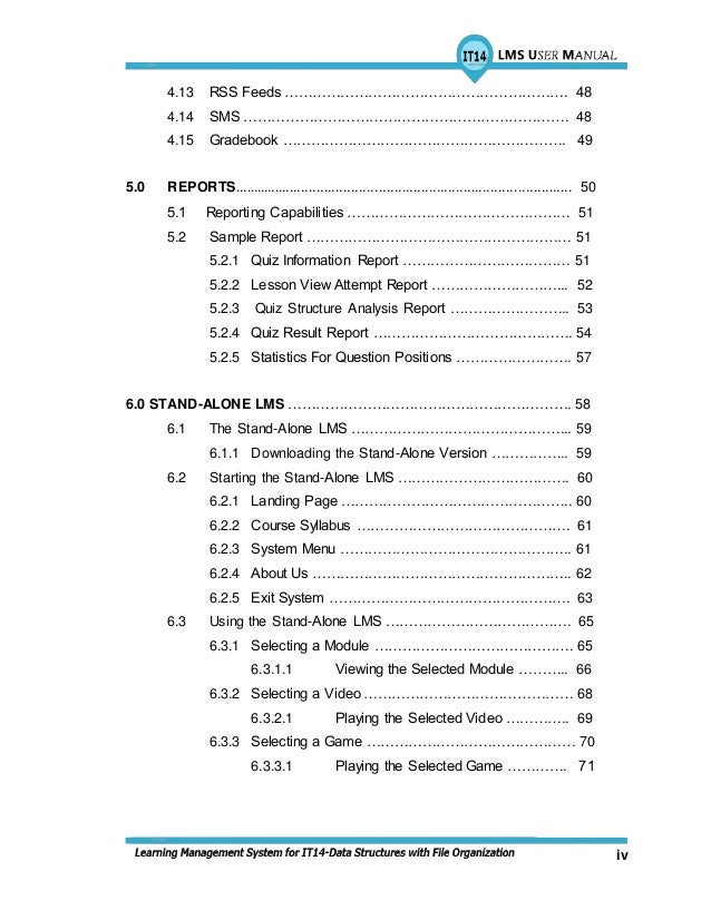 sample user manual learning management system