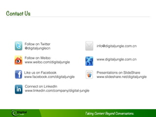 ABOUT DIGITAL JUNGLE
we are a specialist, digital marketing Agency that works with Western
organizations to market to a Chinese audience; living in China or abroad.
 