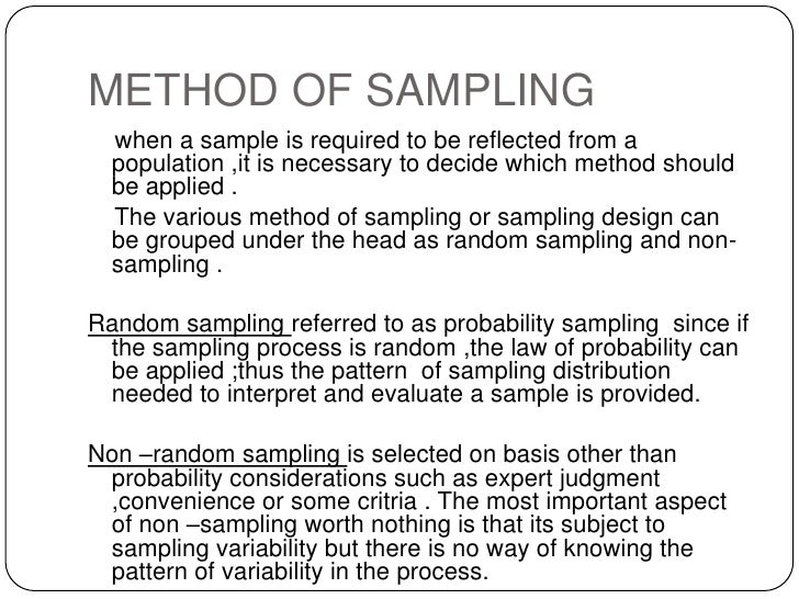 Sampling