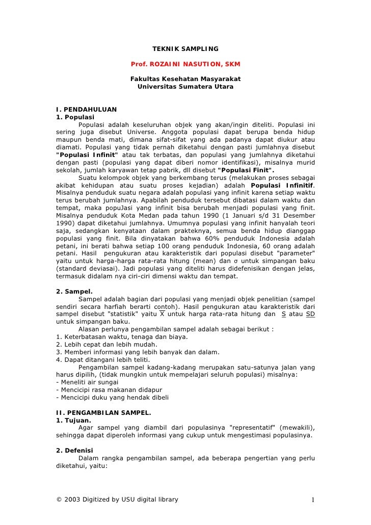 Teknik Sampling