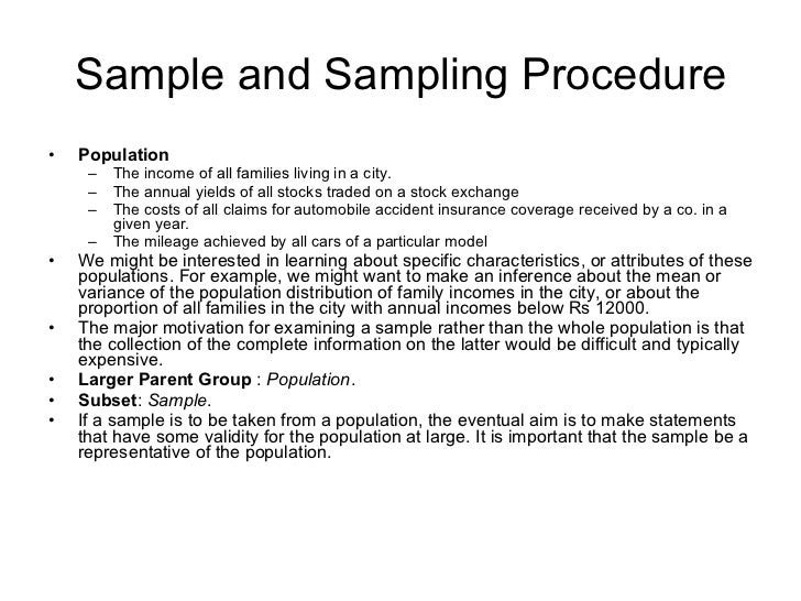 Sampling