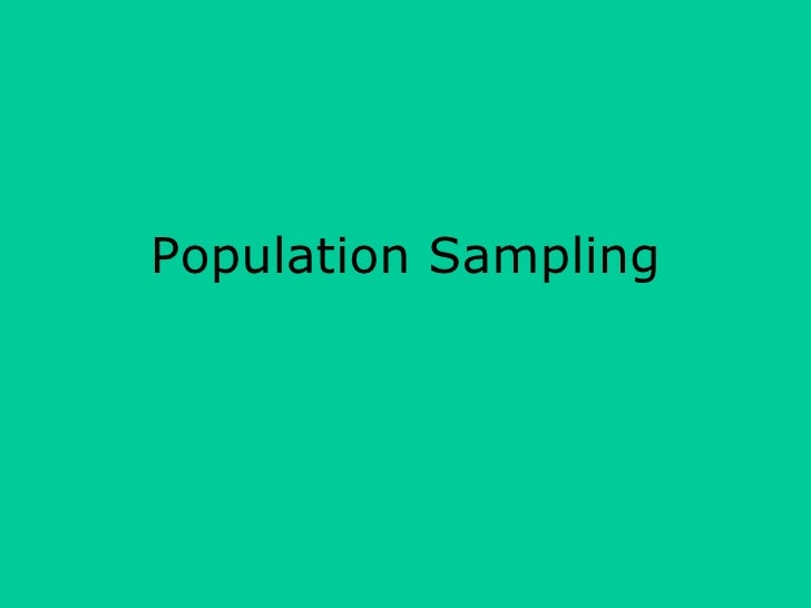 Sampling