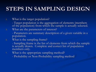 Sampling Design | PPT