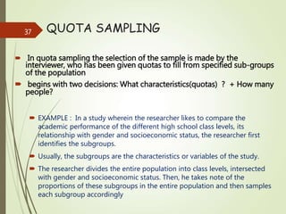Quots Based Sampling Example Sampling Techniques | PPTX
