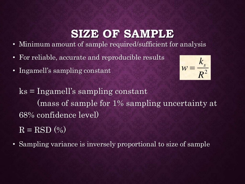 Sampling in Analytical Chemistry