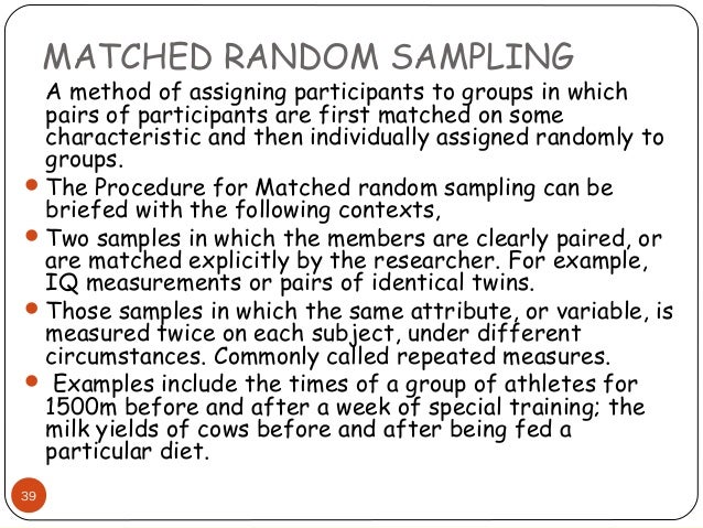 Sampling method in research