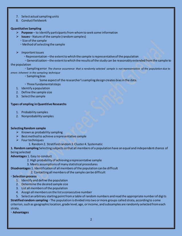 Sampling ,types ,advantages and disadvantages of the sampling