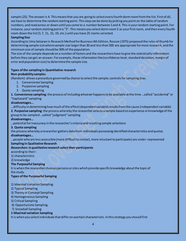 Sampling ,types ,advantages and disadvantages of the sampling