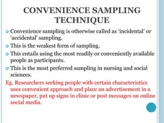 Incidental Sampling Example Sampling | PDF