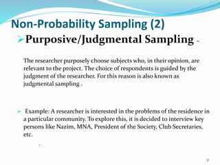 Judgment Sampling Example Sampling | PPTX
