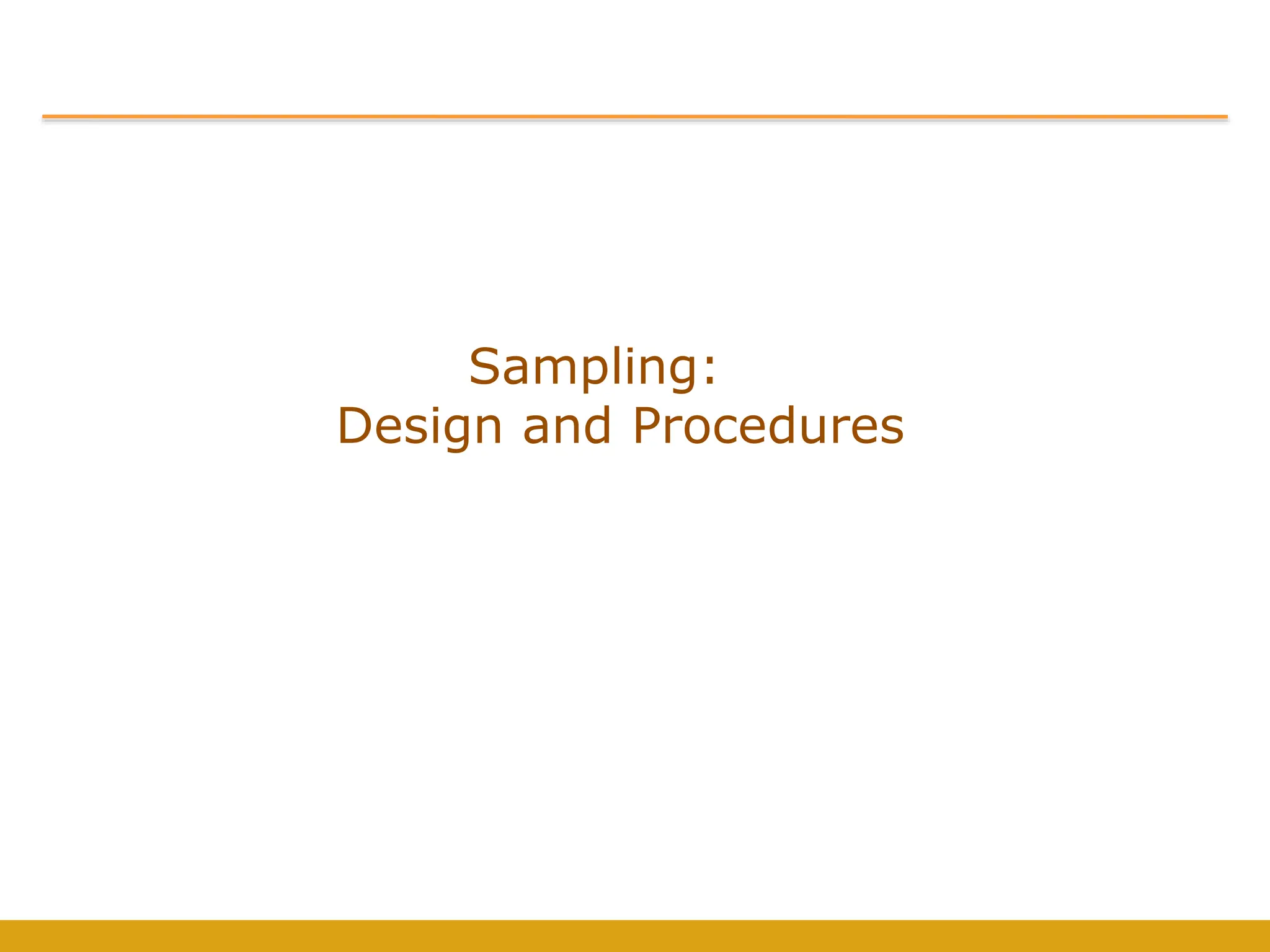 Sampling design and procedure of supply chain management | PPT