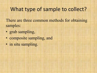 SAMPLING.pptx for analystical chemistry sample techniques | PPTX