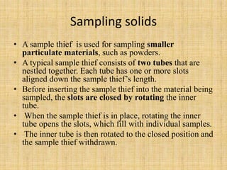 SAMPLING.pptx for analystical chemistry sample techniques | PPTX