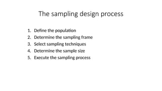 Sampling fundamentals , decisions & instruments | PPT
