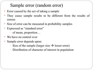 Lesser Error Sampling and its variability | PPT