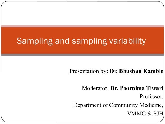 Sampling and its variability