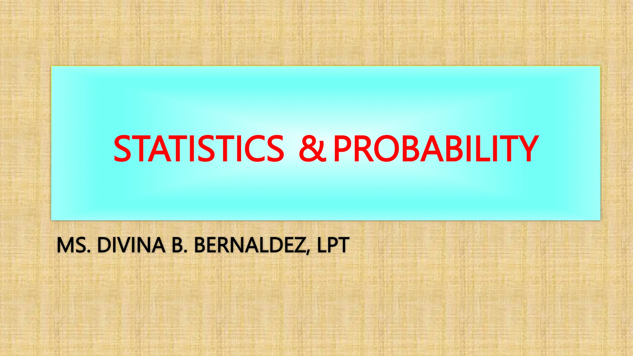 Sampling Distribution