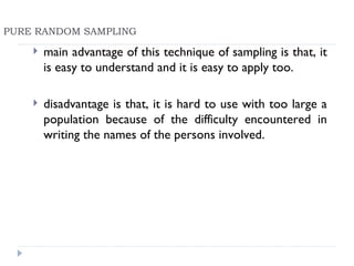 Example Of Pure Random Sampling Sampling methods | PPT