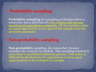 Sampling Methods & Sampling Error PPT - For Seminar | PPTX