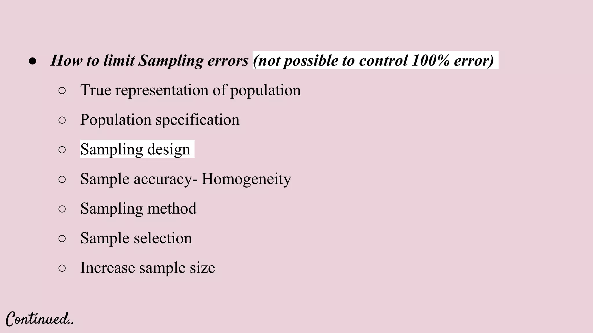 Sampling And Non Sampling Error Pptx Sampling And Non Sampling Error Pptx