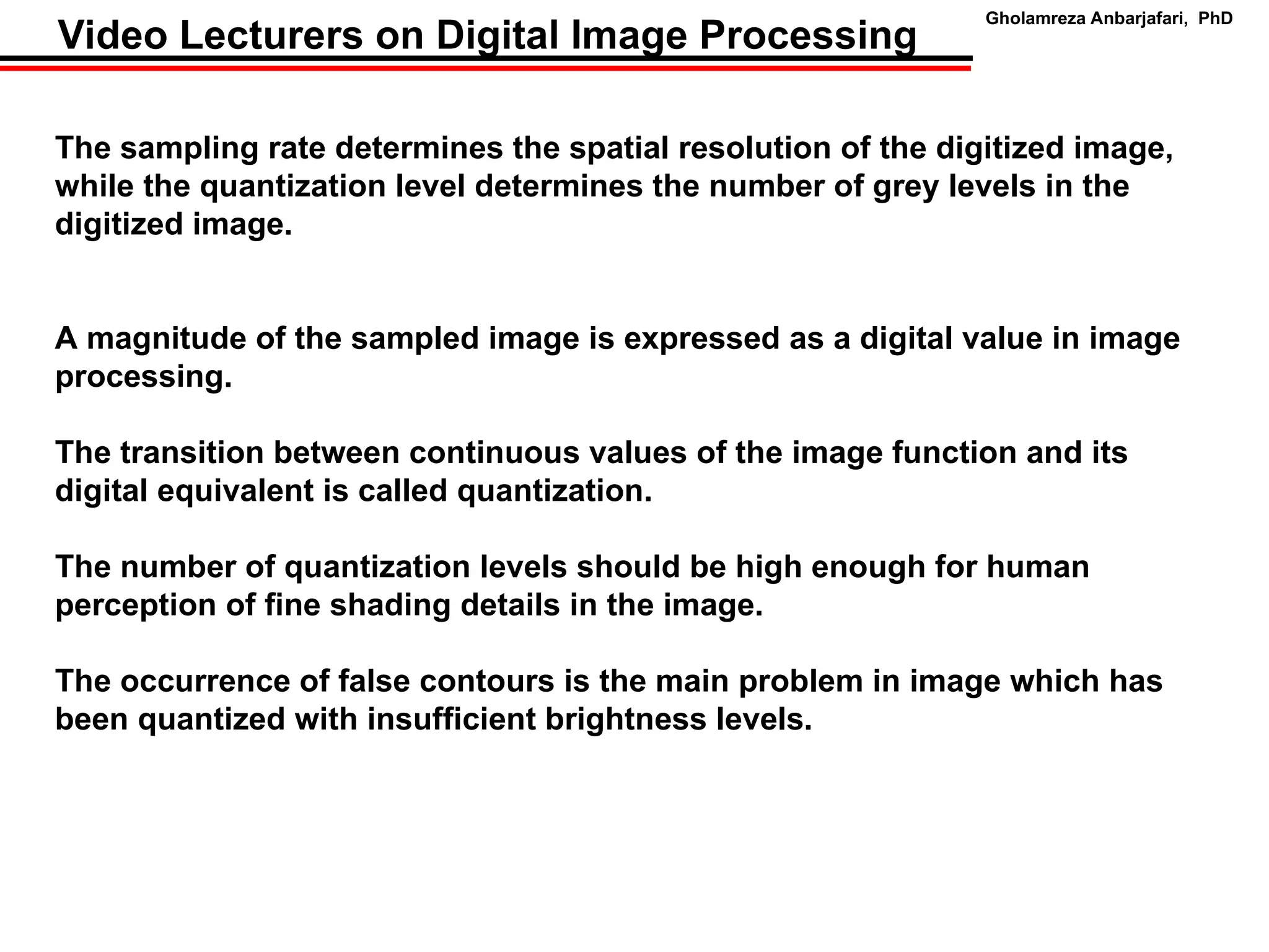 sampling and quantization notes in image process.ppt