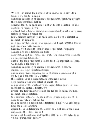 Sampling Framework Examples Sampling and Recruitment PlanFlowchart Example and WorksheetFl.docx
