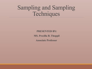 Sampling and Sampling Techniques Presentation.pptx