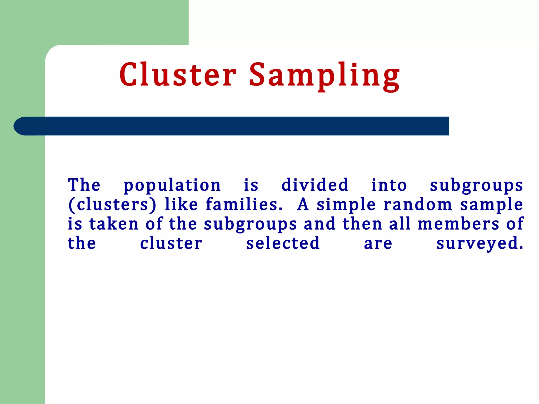 SAMPLING AND SAMPLING ERRORS